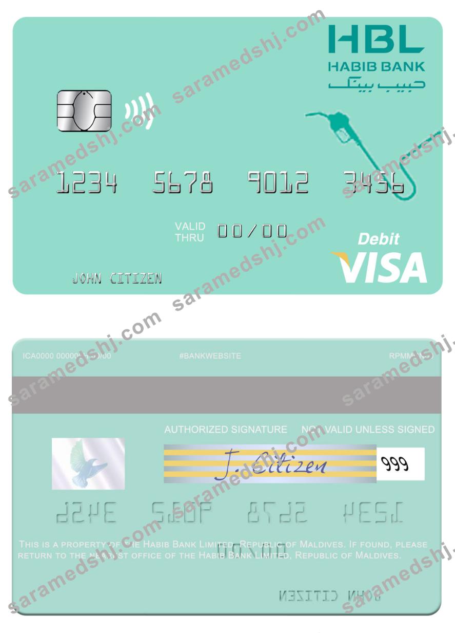 Maldives Habib Bank Limited visa card